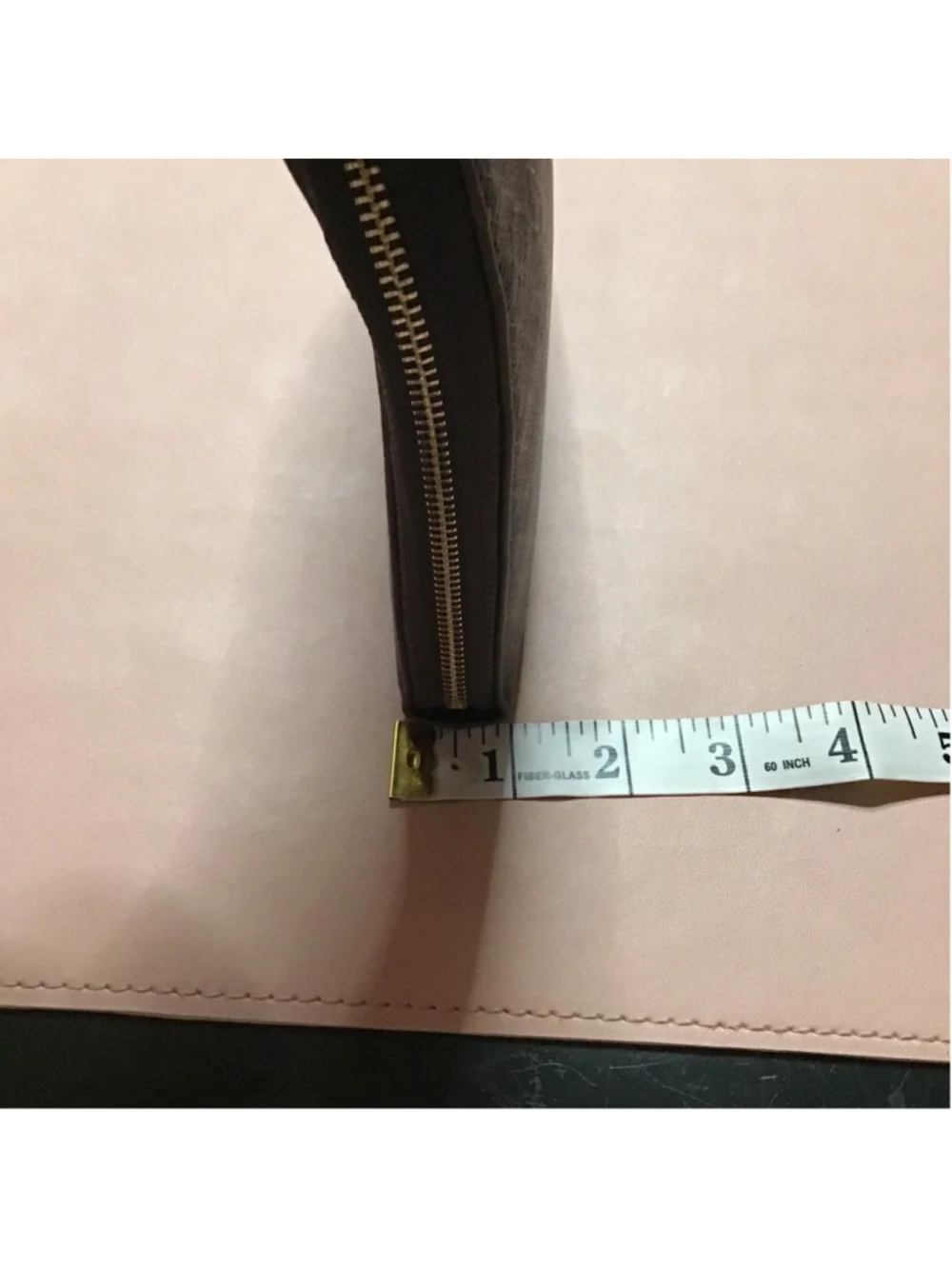 LANVIN Brown Cosmetic Bag with Gold Accents
